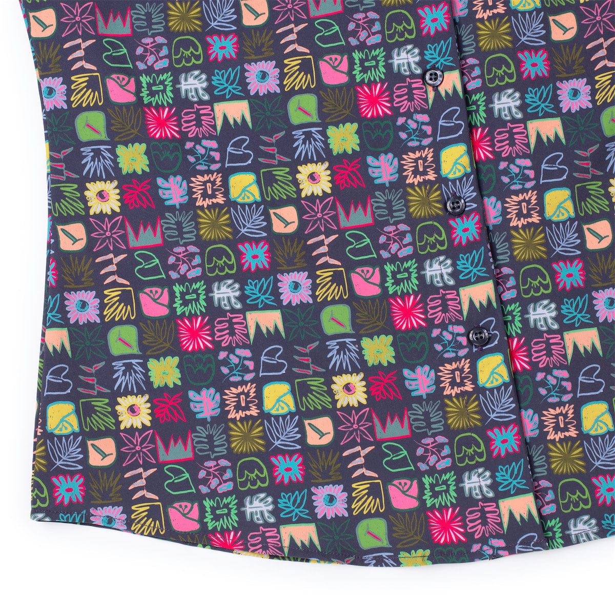 Scribble Squares – Women's KUNUFLEX Short Sleeve Shirt - Image 4