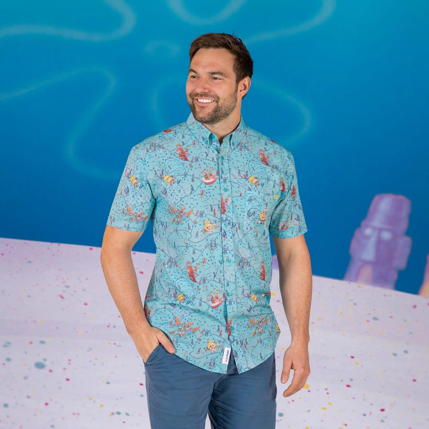 SpongeBob "Meep Meep Meep" – KUNUFLEX Short Sleeve Shirt - Image 2