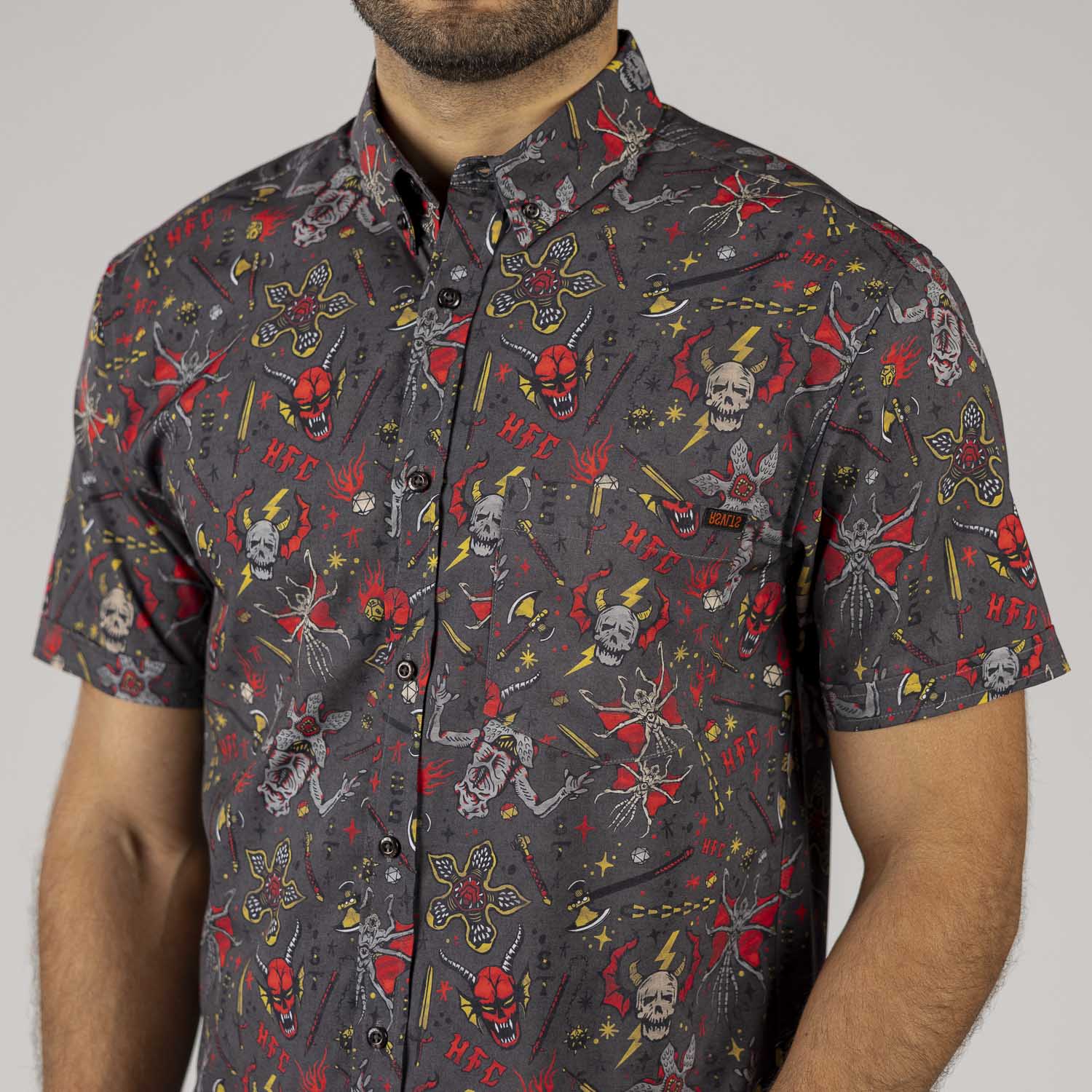 Stranger Things "Hellfire Club" – KUNUFLEX Short Sleeve Shirt - Image 4