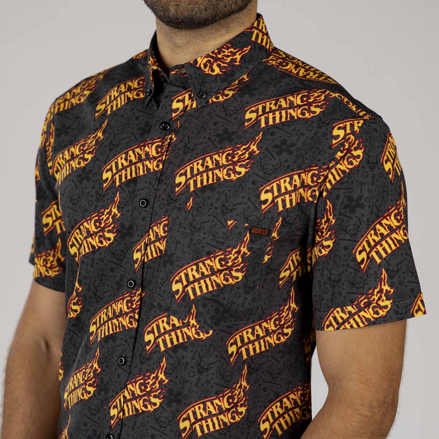 Stranger Things "Hot as Hellfire" – KUNUFLEX Short Sleeve Shirt - Image 4