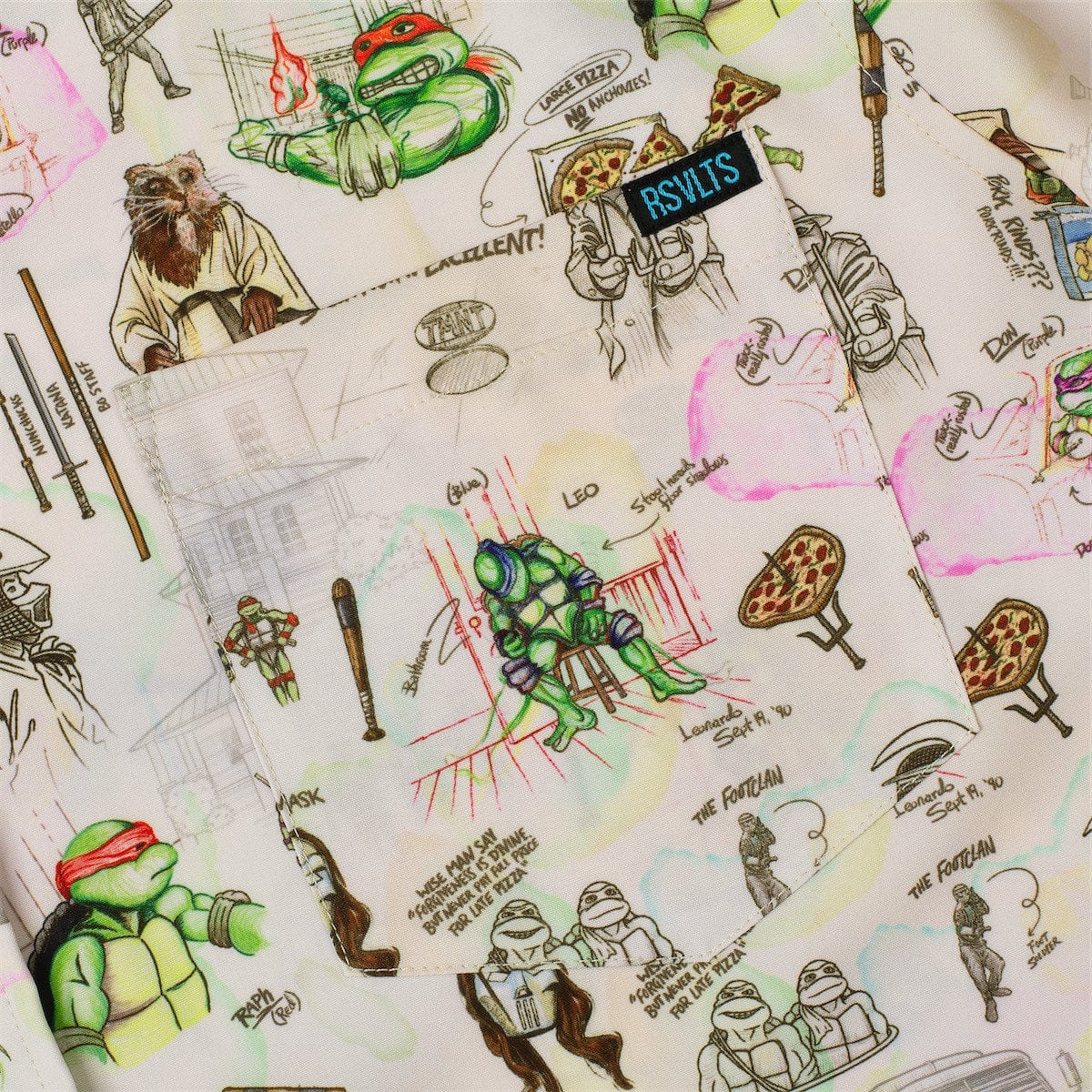 Teenage Mutant Ninja Turtles "Heroes in a Half Sketch" – KUNUFLEX Short Sleeve Shirt - Image 3
