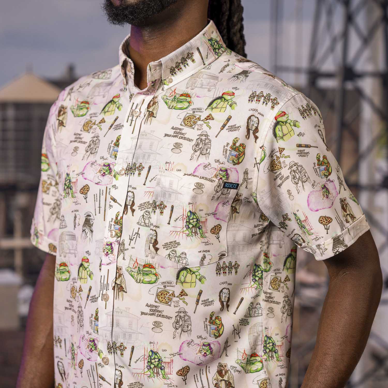 Teenage Mutant Ninja Turtles "Heroes in a Half Sketch" – KUNUFLEX Short Sleeve Shirt - Image 4