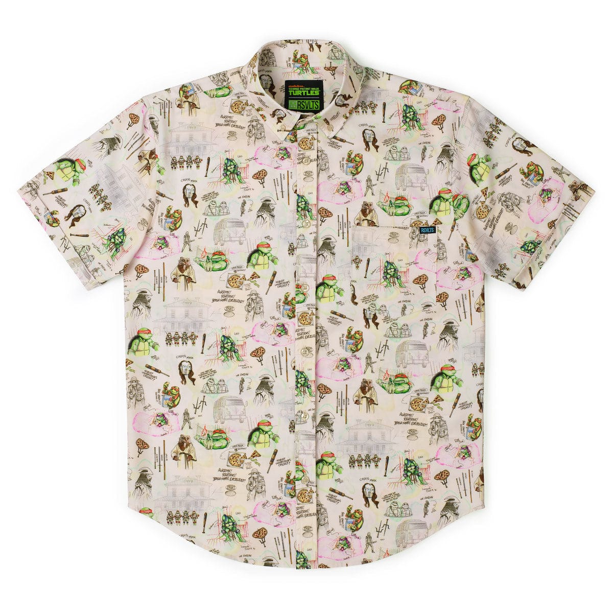 Teenage Mutant Ninja Turtles "Heroes in a Half Sketch" – KUNUFLEX Short Sleeve Shirt - Image 5