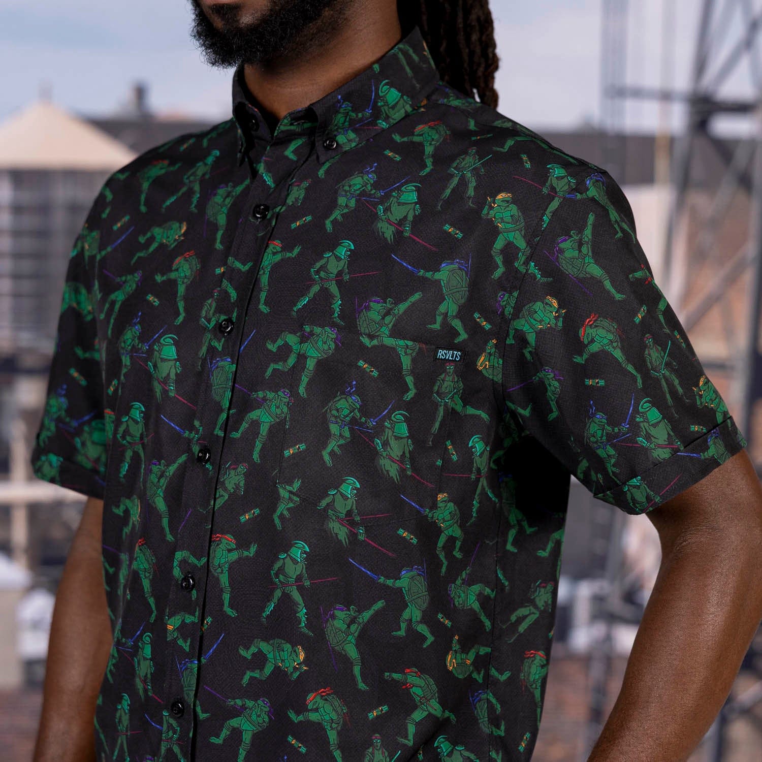 Teenage Mutant Ninja Turtles "Showdown with The Shredder" – KUNUFLEX Short Sleeve Shirt - Image 4