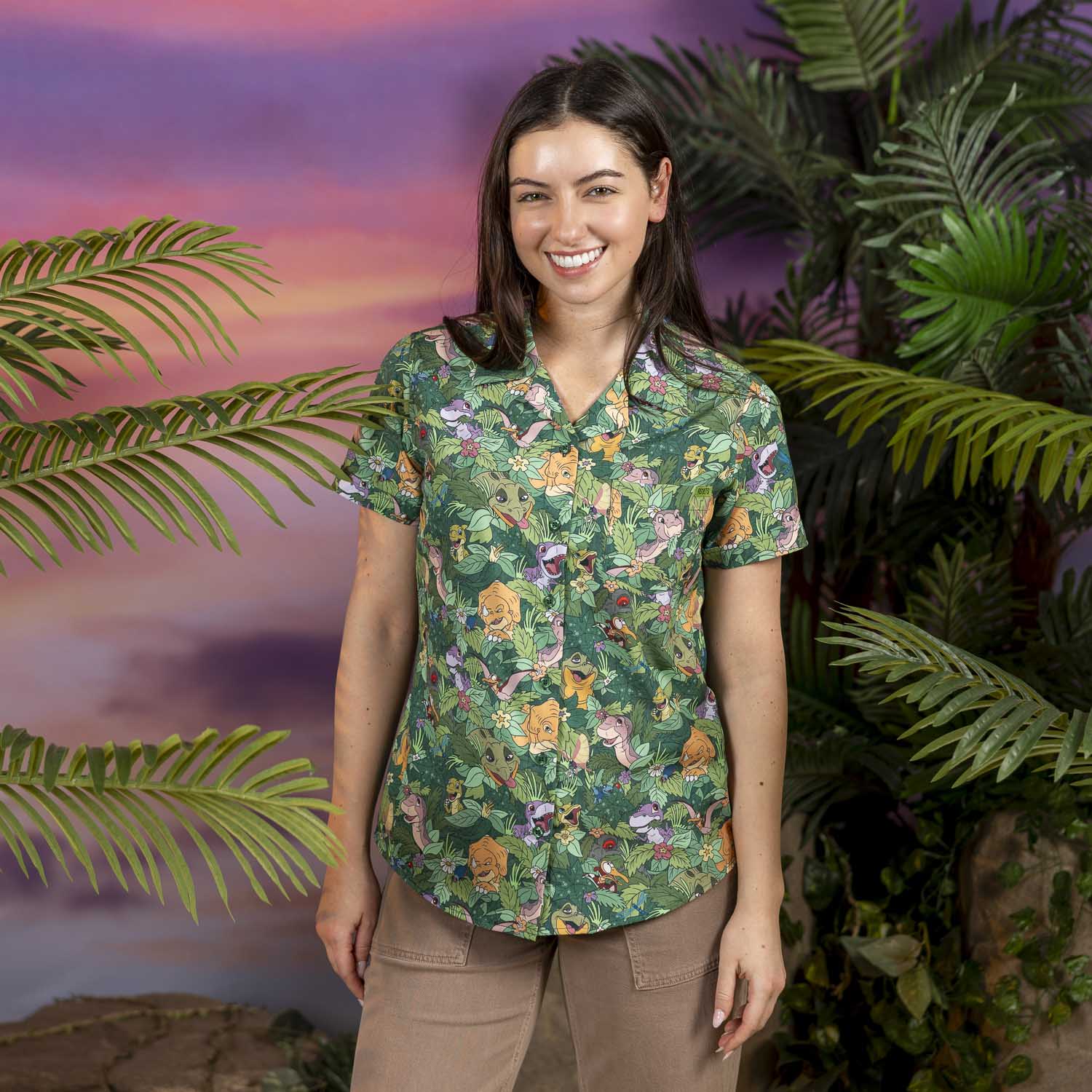 The Land Before Time "Tree Star Adventures" – Women's KUNUFLEX Short Sleeve Shirt