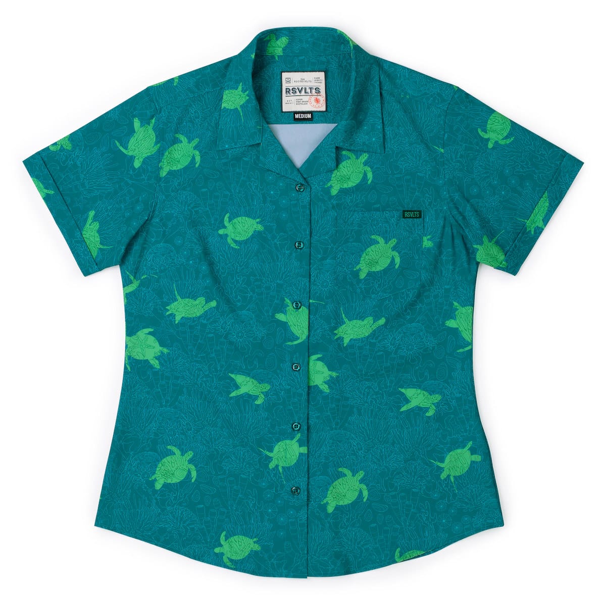 Turtle Tide – Women's KUNUFLEX Short Sleeve Shirt - Image 2