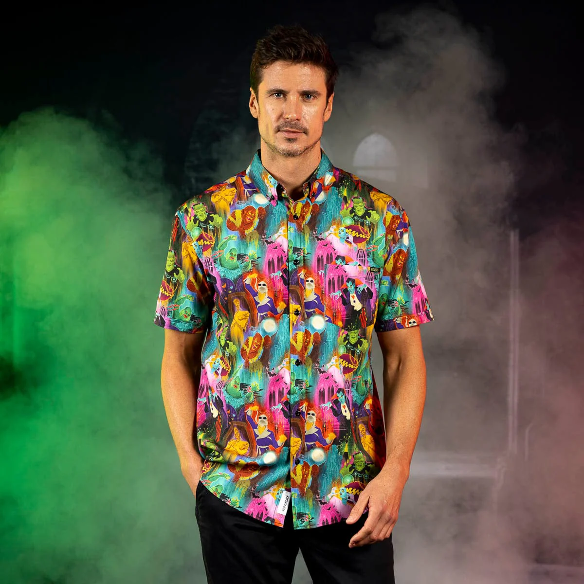 Universal Monsters "Technicolor Terror" – KUNUFLEX Short Sleeve Shirt - Image 2