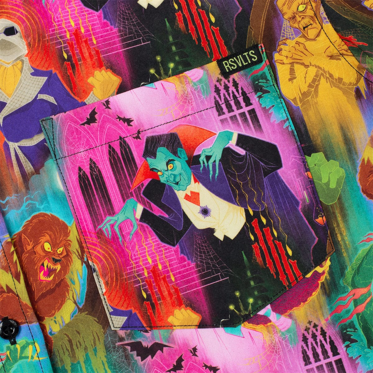 Universal Monsters "Technicolor Terror" – KUNUFLEX Short Sleeve Shirt - Image 3