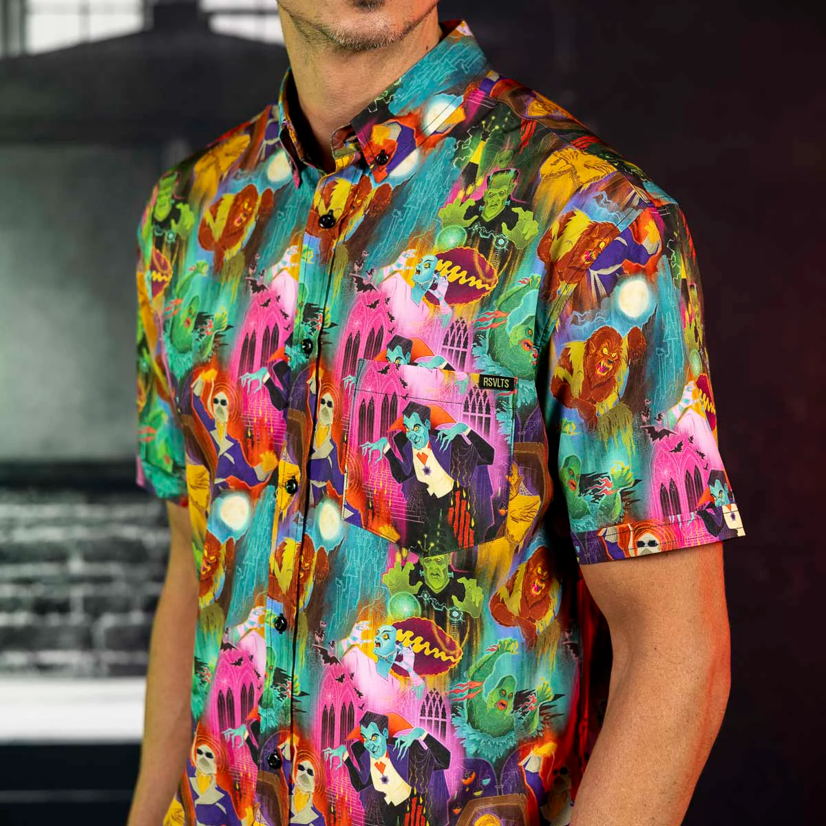 Universal Monsters "Technicolor Terror" – KUNUFLEX Short Sleeve Shirt - Image 4