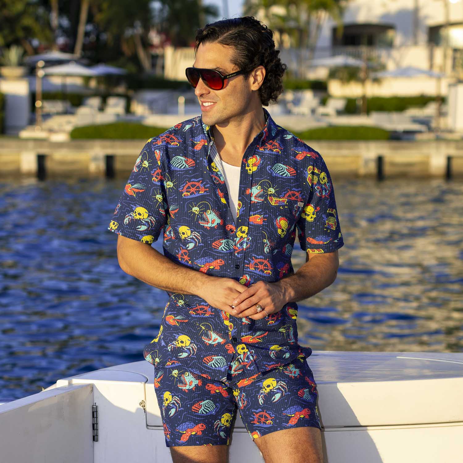 What Lies Beneath – Stretch Seersucker Short Sleeve Shirt - Image 5