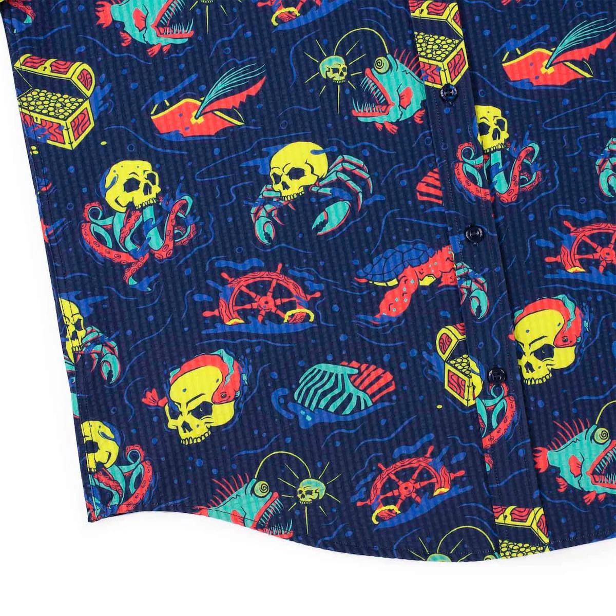 What Lies Beneath – Stretch Seersucker Short Sleeve Shirt - Image 8