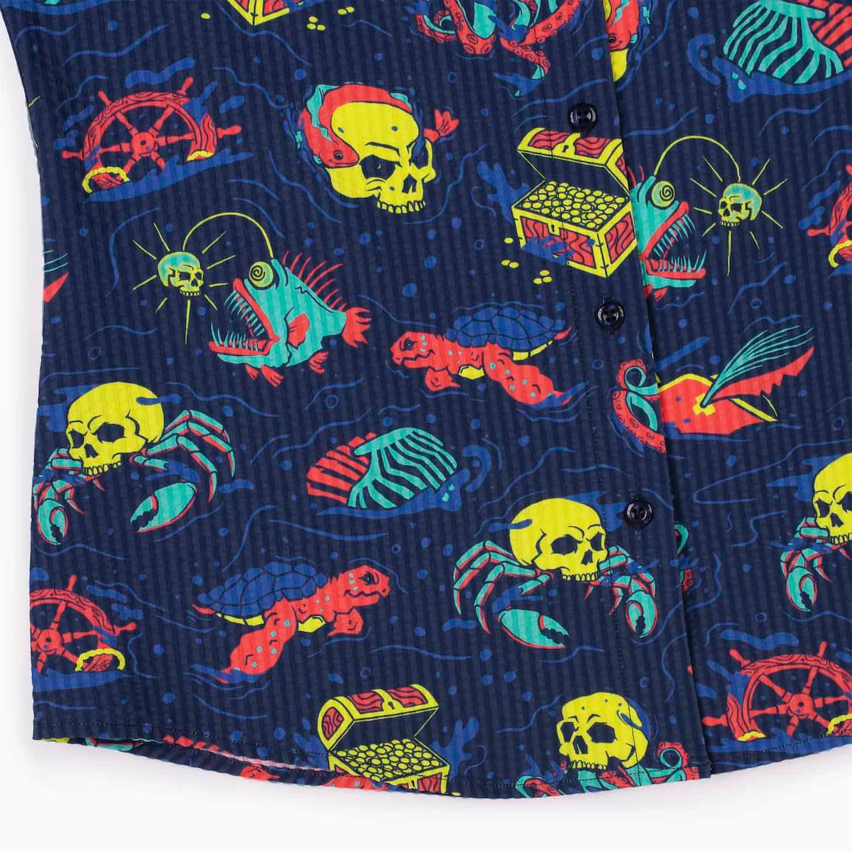 What Lies Beneath – Women's Stretch Seersucker Short Sleeve Shirt - Image 7