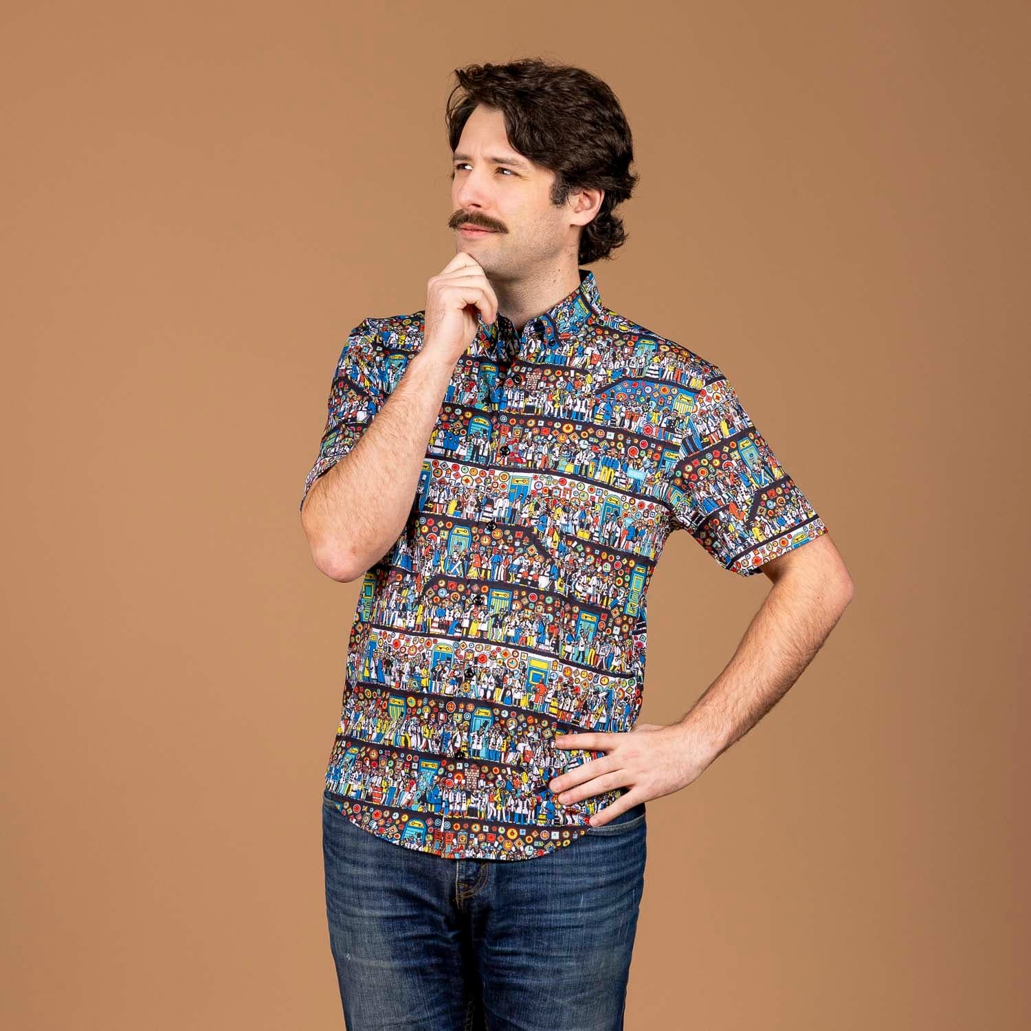 Where's Waldo? "The Corridors of Time" – KUNUFLEX Short Sleeve Shirt - Image 2